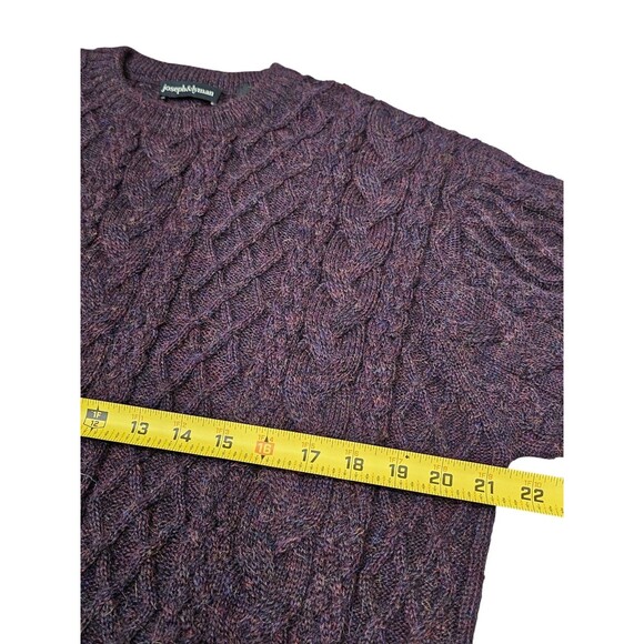 Joseph & Lyman 100% Alpaca Sweater Mens M Fisherman Aran Crewneck Pullover Cable - Picture 6 of 13